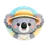 Cute flat cartoon hedgehog face avatar icon with soft colors for reviews block